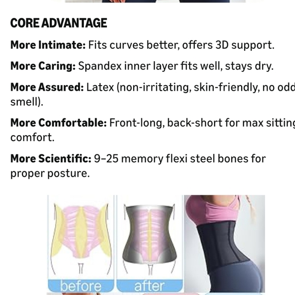 New Black Waist Trainer Corset Size Medium - Picture 7 of 9